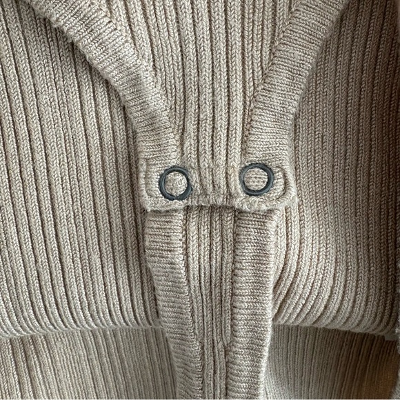 Tan ribbed racerback halter bodysuit - Picture 5 of 7